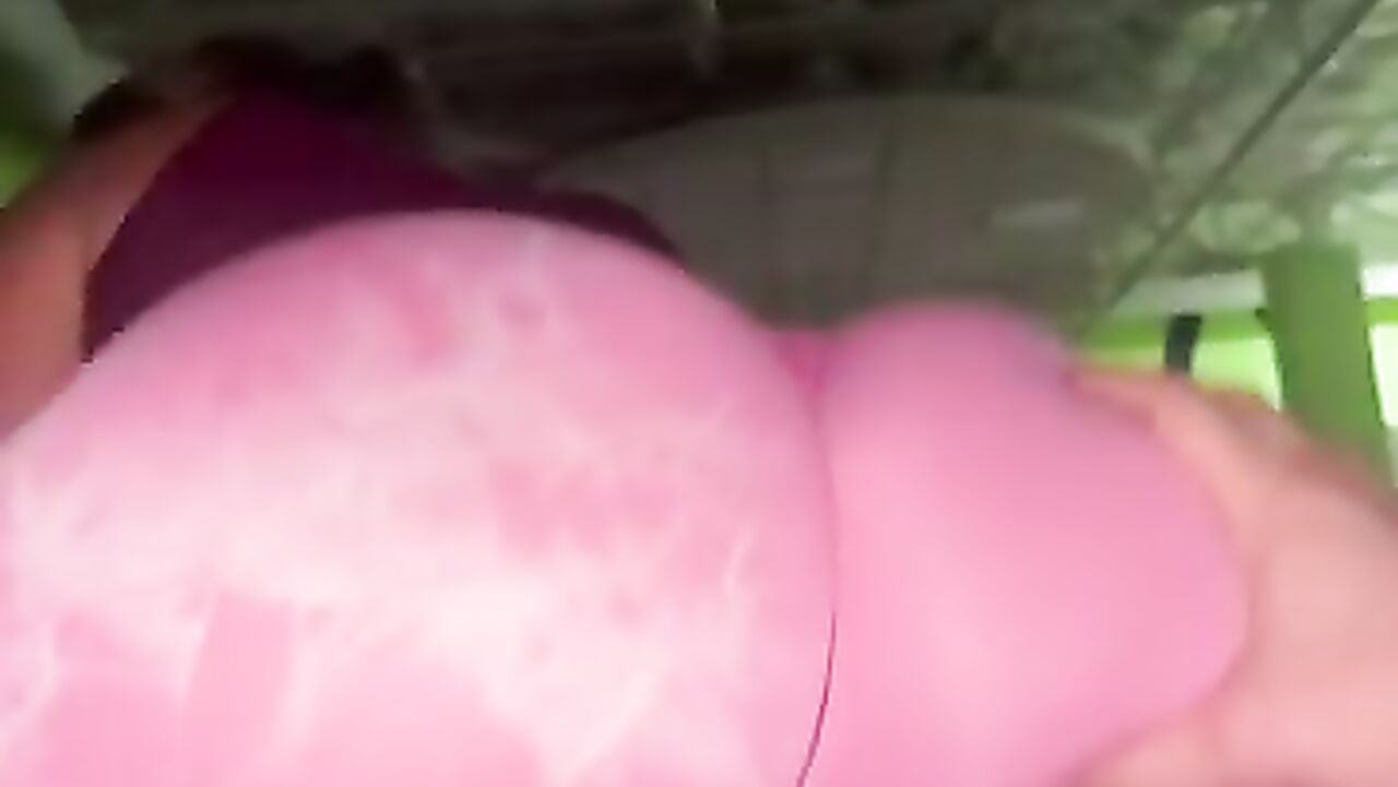 Phat ass groped in pink