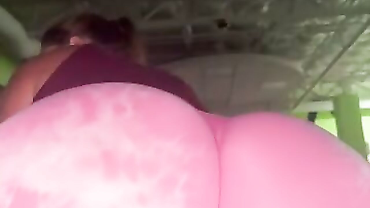 Phat ass groped in pink